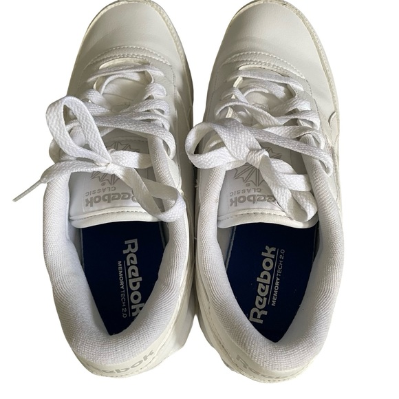 Reebok Classic Renaissance White Leather Sneakers Size 8 - Picture 6 of 8